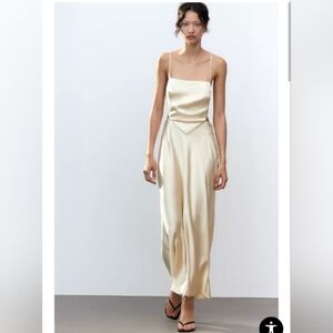 Zara Satin Wrap Dress